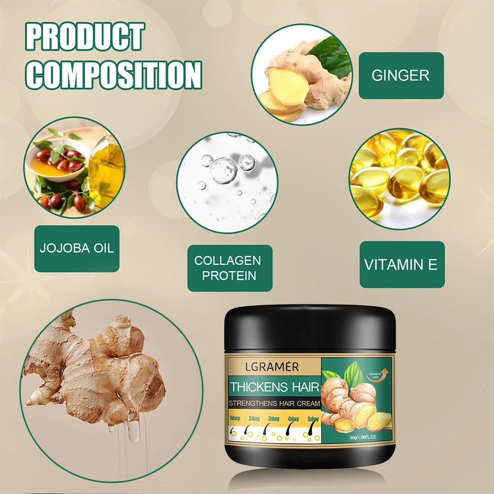 Unisex Ginger Hair Growth Scalp Care Cream