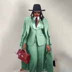 Men's Tailored Three-Piece Blazer Vest and Pants Suit
