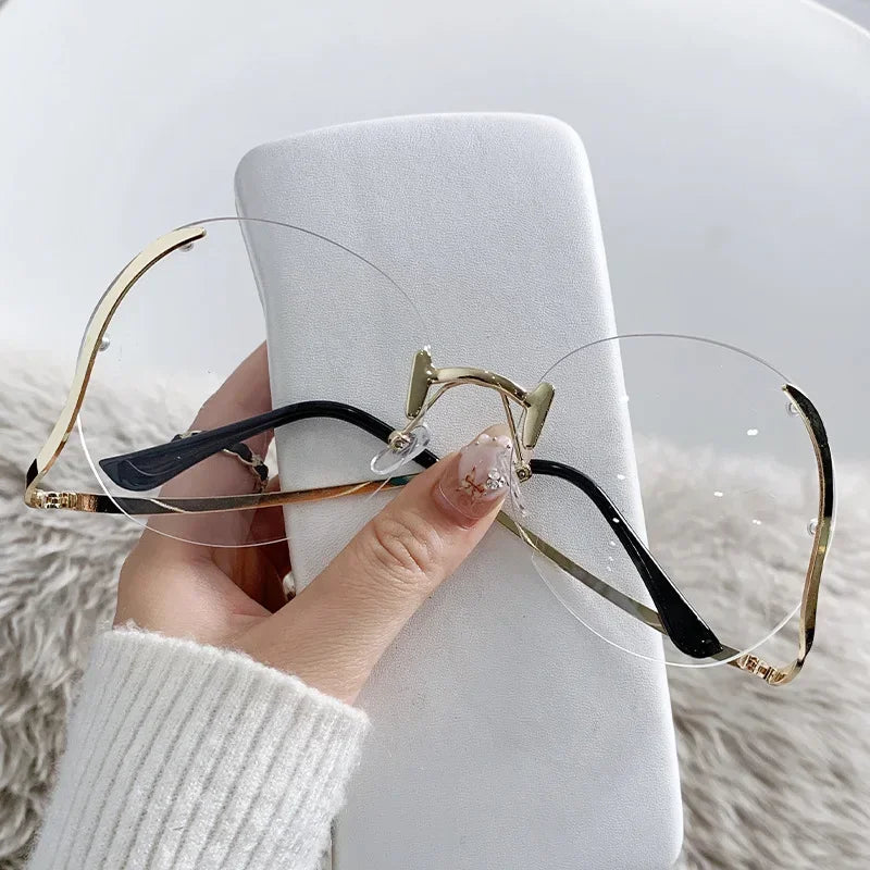 Women's Trendy Round Geometric Metal Oversized Sunglasses