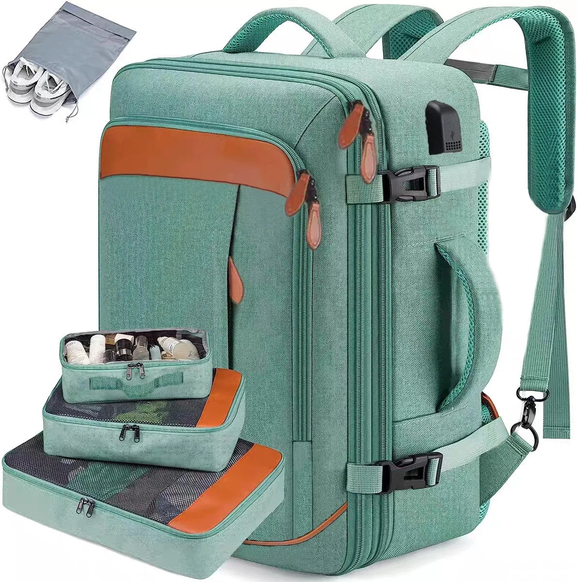 Unisex Waterproof Expandable Travel Luggage Backpack 8092