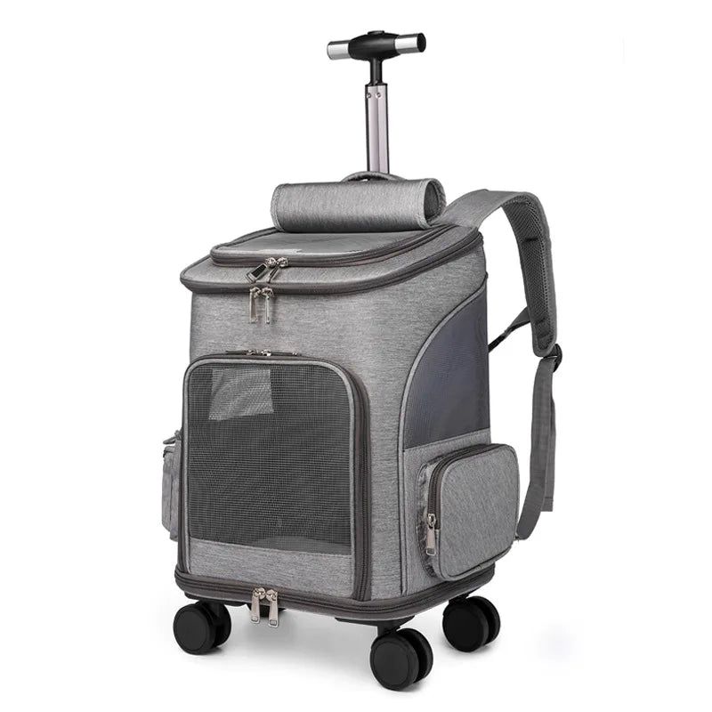 Large Capacity Breathable Pet Trolley Bag