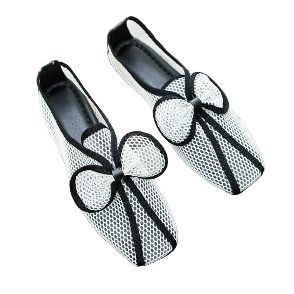 Women's Square Toe Air Mesh Sandals Slip-On Roman Gladiator Flats