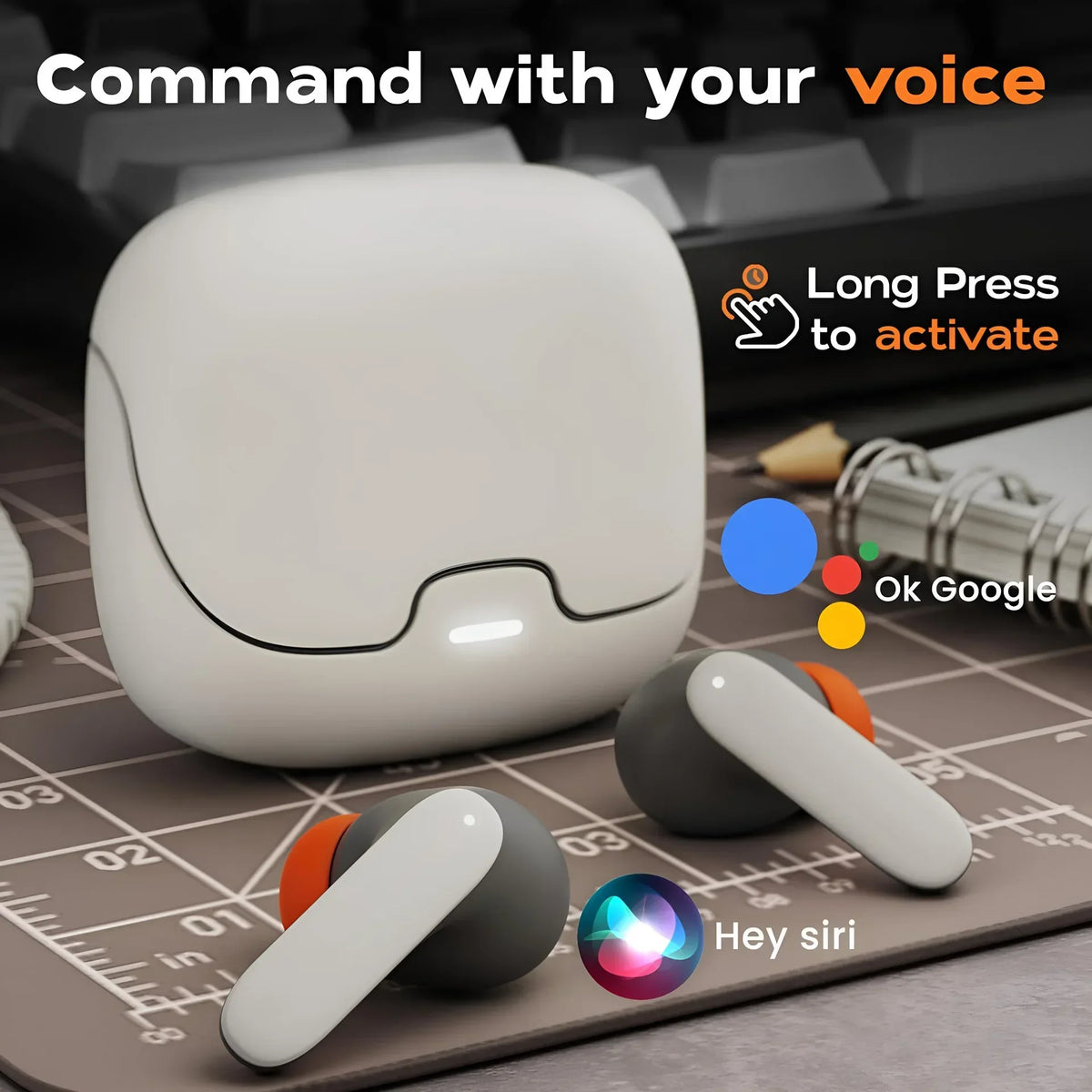 TWS Wireless Bluetooth 5.4 In Ear Earphones Dual Mic ENC