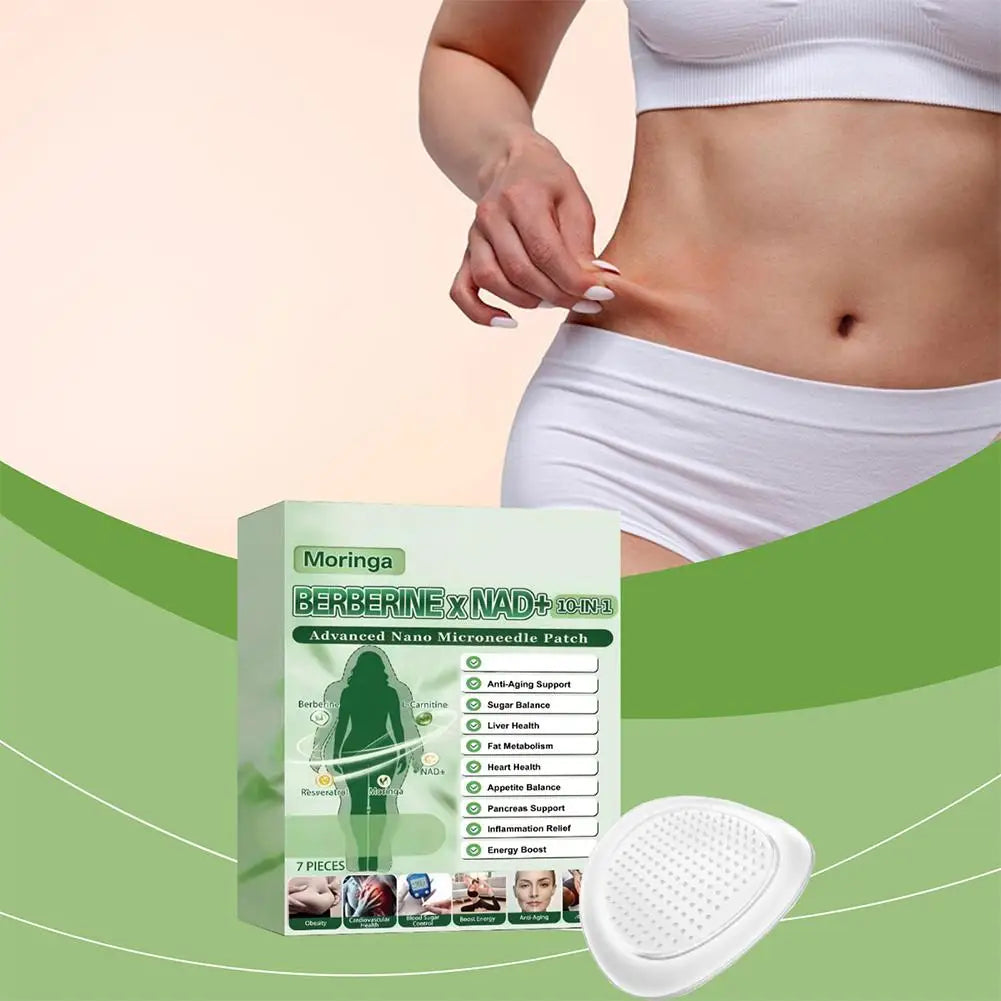 Moringa Berberine NAD+ Nano Microneedle Patch Metabolic Support