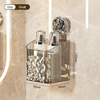 Wall Mounted Water Ripple Suction Shower Storage Basket Rack SSW045