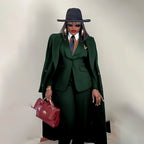 Men's Tailored Three-Piece Blazer Vest and Pants Suit
