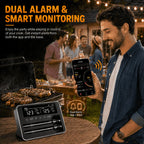 Wireless Bluetooth Meat Thermometer with LCD Screen for Smoker BBQ