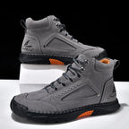 Men's Fashion Split Leather Handmade Casual Ankle Boots 2317-1
