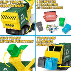 Kids Friction Powered Large Garbage Truck Toy Set