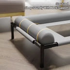 Cooling Dog Cot Bed with Pillow Breathable Mesh Washable Pet Furniture