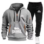 Men's Casual Hooded Sweatshirt and Sports Pants Tracksuit Set