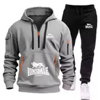Men's Casual Hooded Sweatshirt and Sports Pants Tracksuit Set