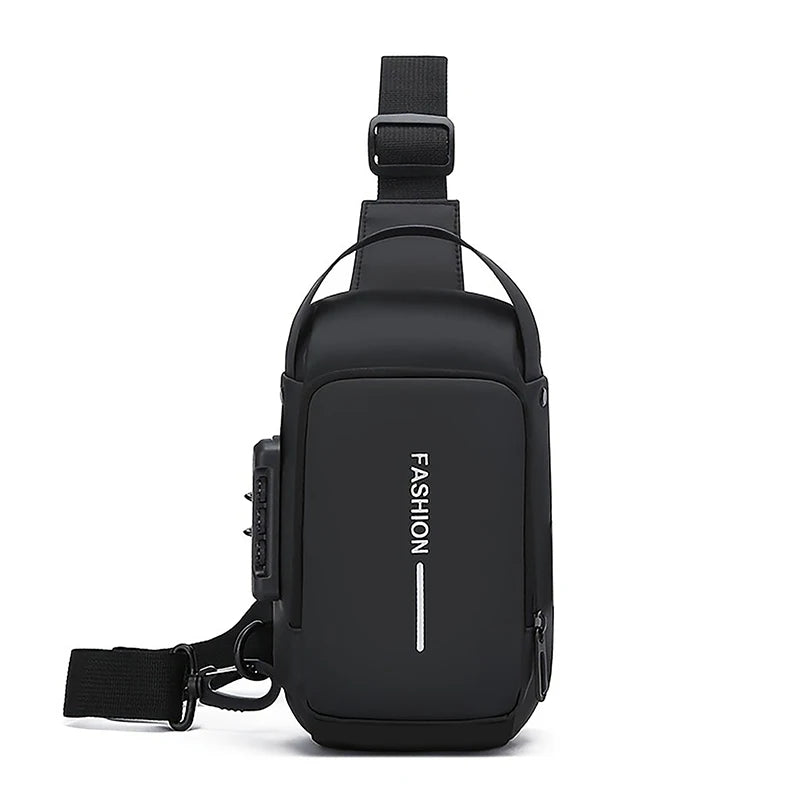 Men's Fashion PU Leather Anti-Theft Casual Crossbody Chest Bag