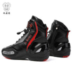 Unisex Leather Anti-Slip Urban Motocross Racing Boots D98