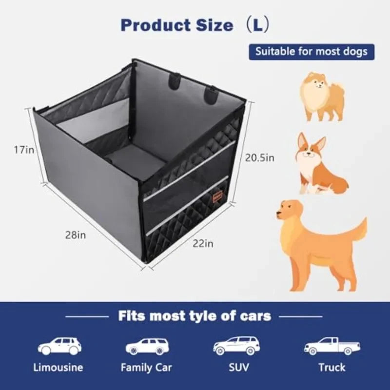 Waterproof Back Seat Extender Pet Car Hammock