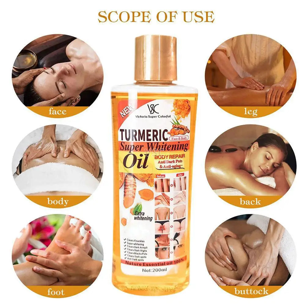 Women's Turmeric Moisturizing Brightening Body Face Massage Oil 6.8 fl oz