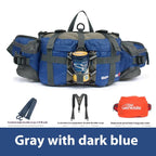 Waterproof Hiking Waist Bag with Reflective Strip and 1.3-Gallon Capacity