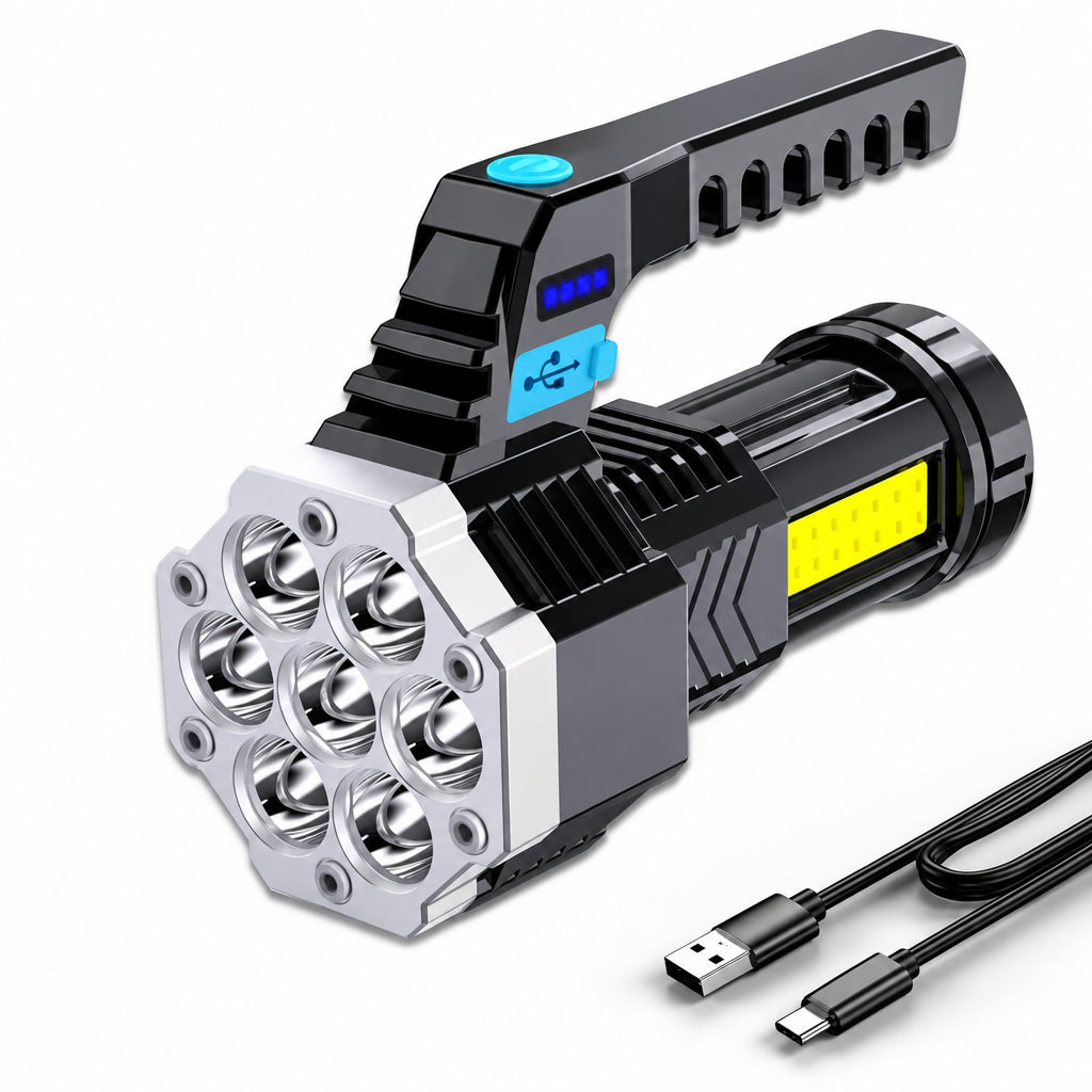 Rechargeable LED Flashlight with COB Side Light