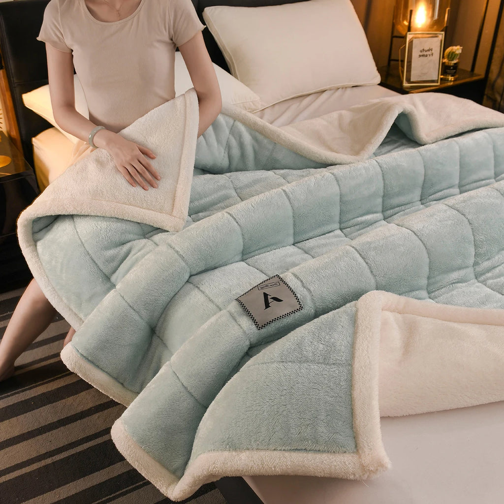Thick Warm Milk Velvet Blanket and Soft Winter Plush Throw