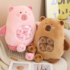Capybara Plush Pillow with Six Balls Design for Kids