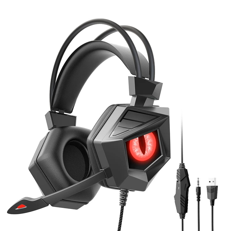 Over-Ear Wired Stereo Bass Gaming Headset with Microphone SY-15