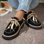 Women's Round Toe Casual Square Heel Pumps