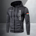 Men's Casual Zip Hooded Sweatshirt and Drawstring Pants Set