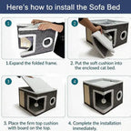 Foldable Indoor Cat House and Cave Condo Pet Bed