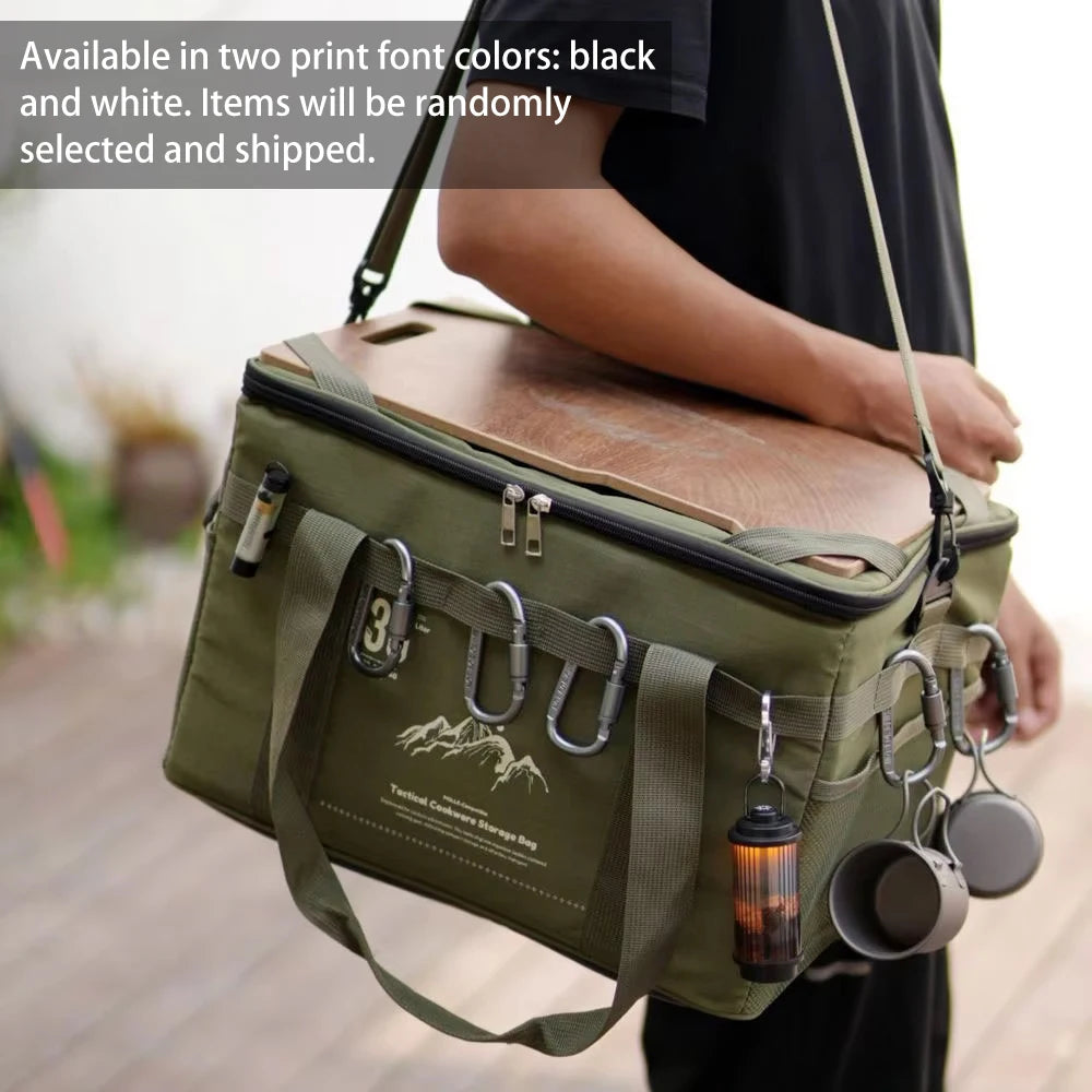 Waterproof Tactical Picnic Bag with Tabletop and 9.5-Gallon Capacity
