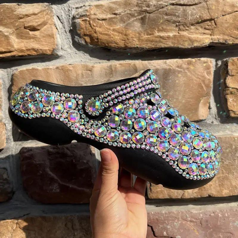 Women's Rhinestone Clogs Summer Beach Sandals EVA Lightweight