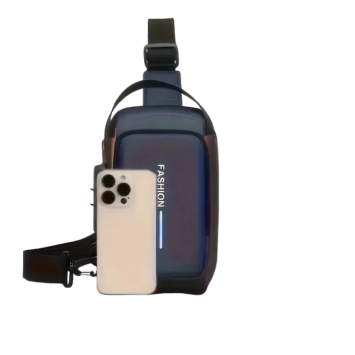Men's Fashion PU Leather Anti-Theft Casual Crossbody Chest Bag