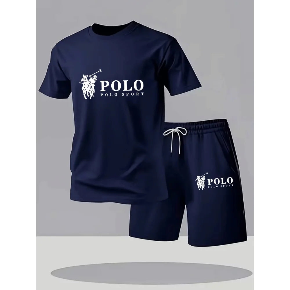 Men's Casual Summer T-Shirt and Shorts Suit Set