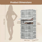 Tier Shoe Storage Cabinet with Dustproof Flip Doors