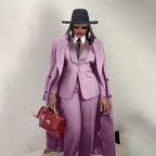 Men's Tailored Three-Piece Blazer Vest and Pants Suit