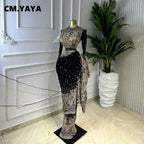 Women's Tie Dye Print Ruched Long Sleeve Bodycon Maxi Dress