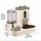 2-in-1 Automatic Cat Feeder and Water Dispenser Dual Pet Bowl for Small Dogs and Kittens
