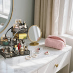 3-Tier Metal Countertop Makeup Organizer and Cosmetic Storage Shelf