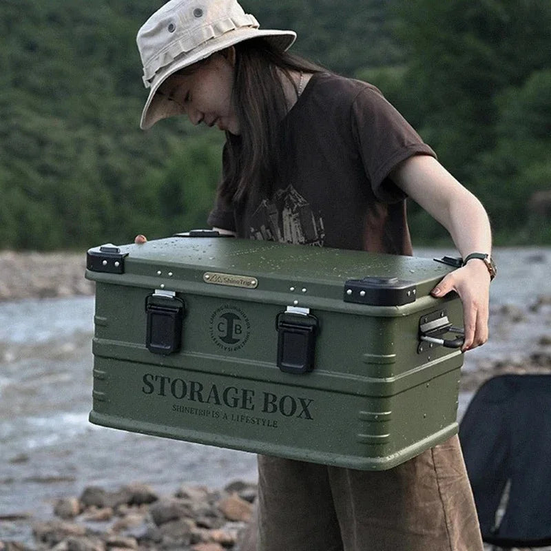 Camping Storage Basket and Detachable Tactical Folding Bag