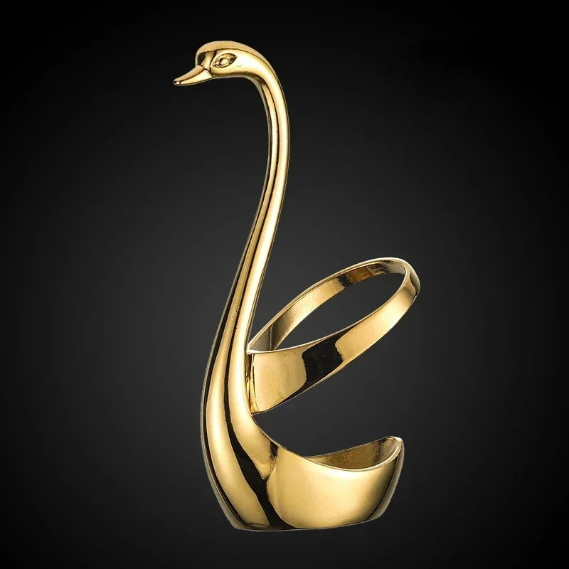 Swan Tableware Holder and Stainless Steel Utensil Stand