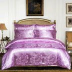 European Satin Jacquard Duvet Cover and Smooth Bedding Set