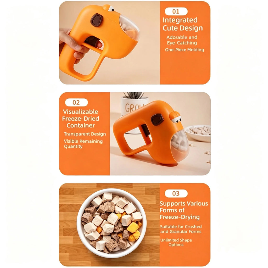 Interactive Dog Treat Launcher Lightweight Portable Snack Dispenser Puzzle Toy