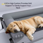 Cooling Dog Cot Bed with Pillow Breathable Mesh Washable Pet Furniture