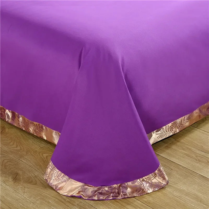 Satin Jacquard Bedding Set and Luxury Flower Duvet Cover Set