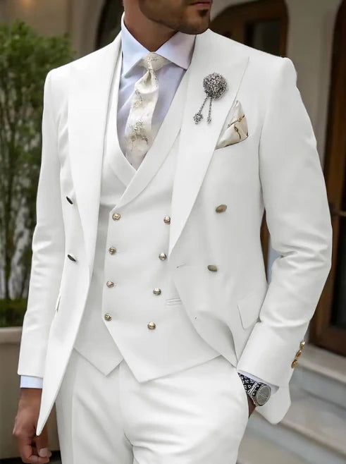 Men's Solid Color Lapel Short Sleeve Zipper Trouser Suit