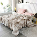 Thick Warm Faux Rabbit Fur Blanket and Soft Plush Throw
