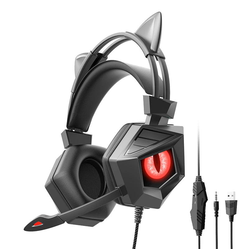 Over-Ear Wired Stereo Bass Gaming Headset with Microphone SY-15
