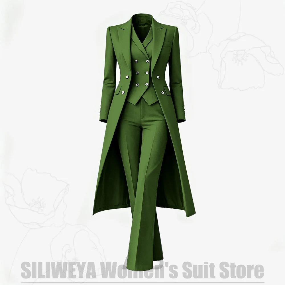 Women's Tailored Two-Piece Blazer and Pants Suit