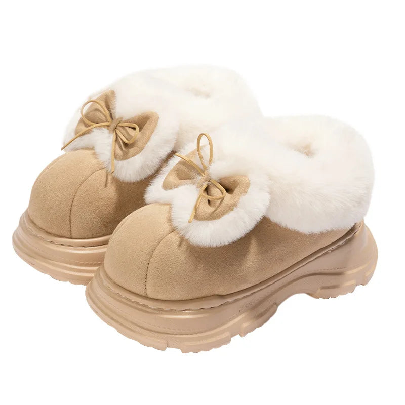Women's Warm Plush Platform Slipper Boots