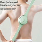 Waterproof Electric Body Brush with Long Handle and Rotatable Heads
