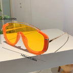 Women's Trendy Y2k Futuristic Gradient Semi-Rimless Sports Sunglasses
